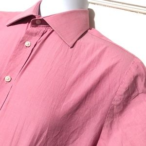 Thomas Pink Dress Shirt Super Slim Spread Collar
